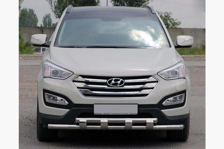 Hyundai Santa Fe 3 2012-2018 Frontbügel ST015 (Edelstahl) Image