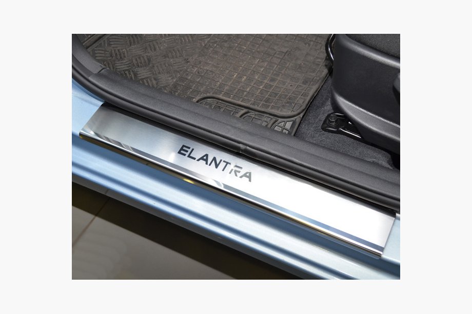 Hyundai Elantra (MD/UD) 2011-2015 Einstiegsleisten Abdeckungen Nataniko (4 Stk., Edelstahl) Premium - 3M Klebeband, 0.8 mm Image