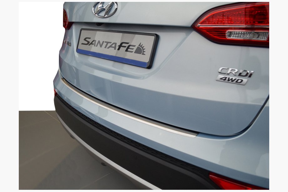 Hyundai Santa Fe 3 2012-2018 Heckstoßstangenschutz mit Kante Nataniko (Edelstahl) Santa Fe, 2016-2016 Image