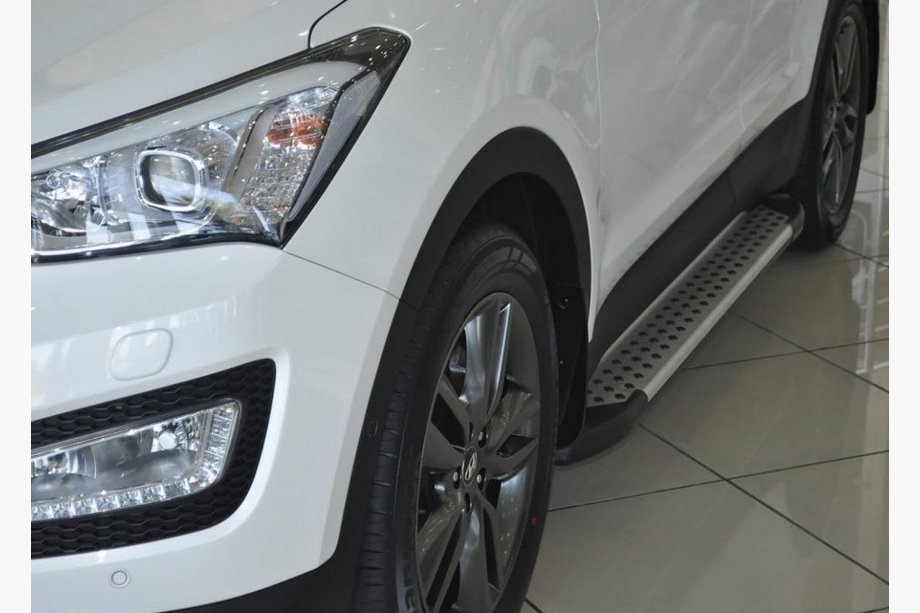 Hyundai Santa Fe 3 2012-2018 Trittbretter Allmond Grey (2 Stk., Alu) Image