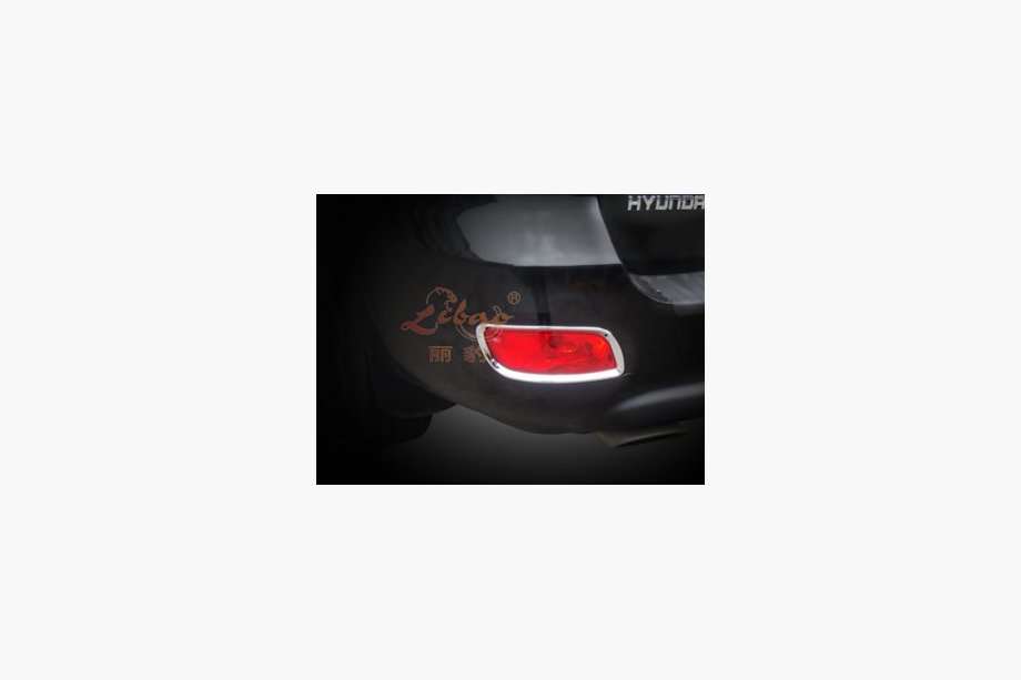 Hyundai Santa Fe 2 2006-2012 Chrom Abdeckungen für hintere Nebelscheinwerfer (2 Stk., Kunststoff) Image