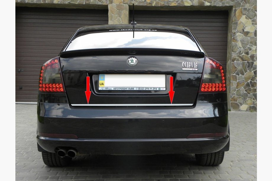 Skoda Octavia II A5 2010-2013 Kofferraumleiste Edelstahl Fließheck Image