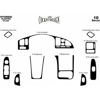 Armaturenbrett Abdeckungen Hyundai Elantra (HD) 2006-2011 Foto 2
