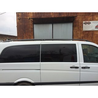 Schwarze Dachreling CAN Original Design (Metallfuesse) Mercedes Viano 2004-2014 Foto 4