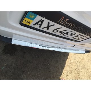Heckstoßstangenabdeckung mit Kante (Carmos V1, Edelstahl) Mercedes Vito W639 2004-2014 Foto 4
