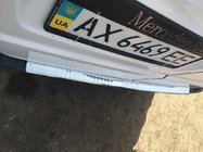 Mercedes Vito W639 2004-2014 Heckstoßstangenabdeckung mit Kante (Carmos V1, Edelstahl) Foto 4