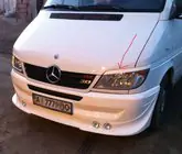 Mercedes Sprinter W901/902/903/904/905 1995–2006 Scheinwerferblenden (schwarz, ABS, 2000-2006) Schwarz Matt Foto 2
