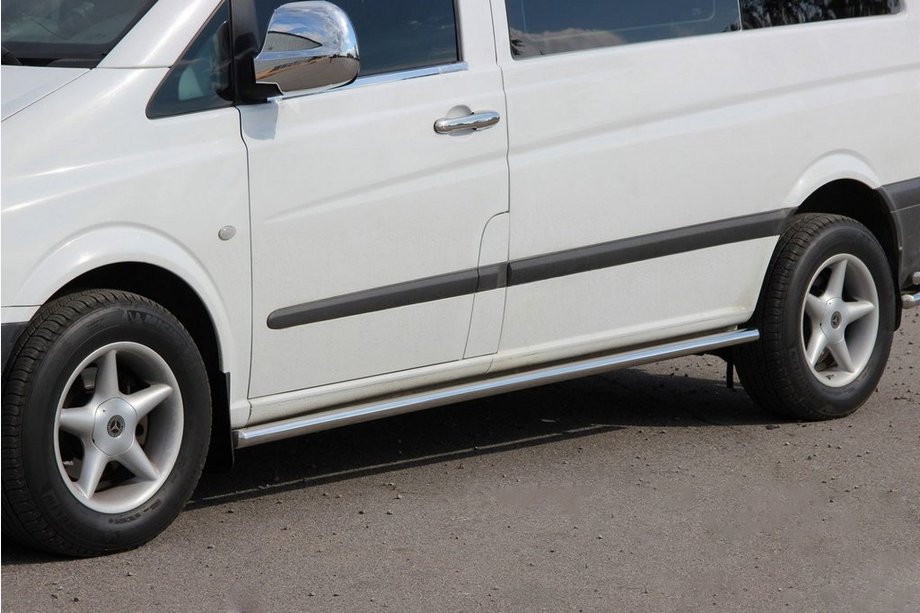 Mercedes Viano 2004-2014 Seitliche Rohre BB001 (2 Stk., Edelstahl) Image