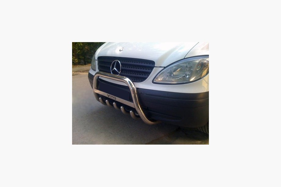 Mercedes Viano 2004-2014 Frontbügel WT003/004 (Edelstahl) 60mm, mit Schriftzug Image
