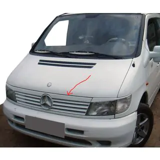 Zierleiste für Kühlergrill (Kunststoff) Mercedes Vito W638 1996-2003 Foto 1
