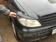Mercedes Vito W639 2004-2014 Scheinwerferblenden gerade (2004-2010, 2 Stk, Kunststoff) Schwarz Matt Foto 15