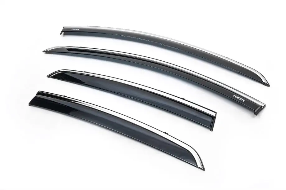 Fiat Linea 2006-2018 Windabweiser mit Chromleiste (4 Stk, Niken) Image