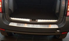Renault Duster 2008–2017 Heckstoßstangenschutz mit Kante Nataniko (Edelstahl) Foto 1