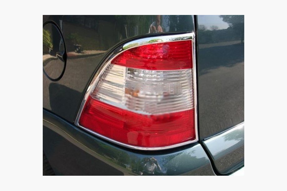 Mercedes ML W163 1997-2005 Chrom Rückleuchten Abdeckungen (2 Stk, Kunststoff) Image