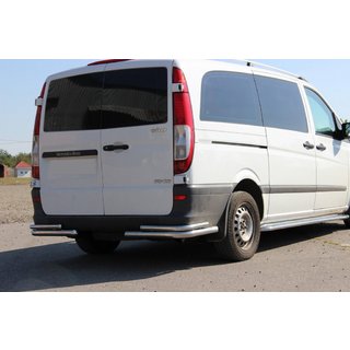 Hintere Eckschutzrohre AK003-Double (2 Stk, Edelstahl) Mercedes Vito W639 2004-2014 Foto 1