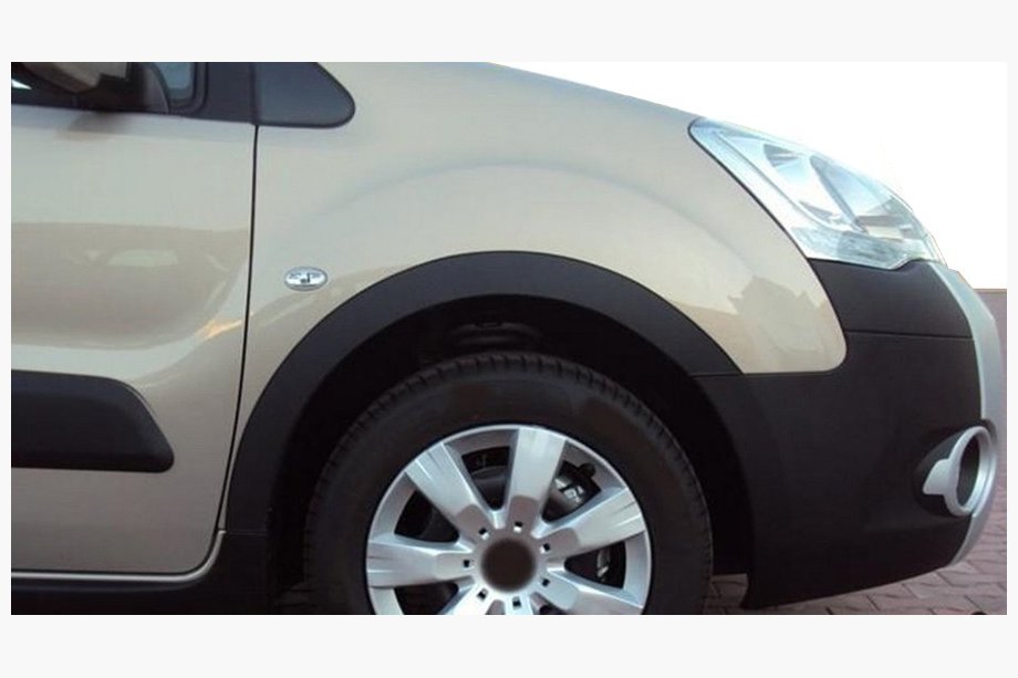Peugeot Partner Tepee 2008-2018 Radlaufverbreiterungen (4 Stk, schwarz) 2 Seitentüren, Metall Foto 8