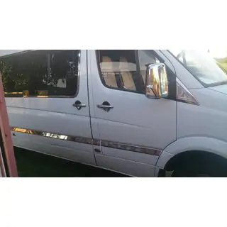 Edelstahl Unterlagen für Türgriffe (4 Stk) Mercedes Sprinter W906 2006–2018 Foto 2