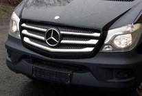 Mercedes Sprinter W906 2006–2018 Chrom Kühlergrill Blenden (2013↗, Edelstahl) OmsaLine - Italienischer Edelstahl Foto 1