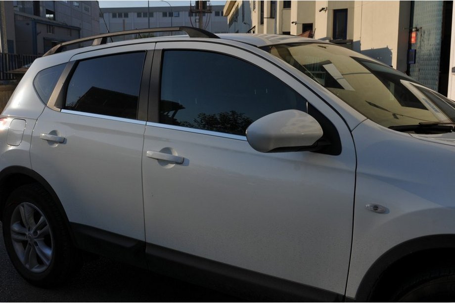 Nissan Qashqai 2007-2010 Fensterrahmen Zierleisten Edelstahl Aussen (4 Stk) 2+ Langversion, OmsaLine - Italienischer Edelstahl Foto 2