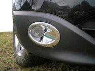 Nissan Qashqai 2007-2010 Chrom Blenden für Nebelscheinwerfer mit Vertiefung (2 Stk, Kunststoff) Foto 1
