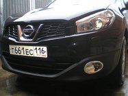 Nissan Qashqai 2007-2010 Chrom Blenden für Nebelscheinwerfer mit Vertiefung (2 Stk, Kunststoff) Foto 2
