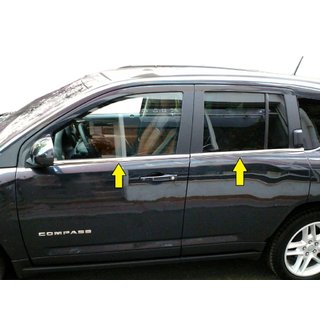 Fensterzierleisten unten Edelstahl Jeep Compass 2006-2016 Foto 1
