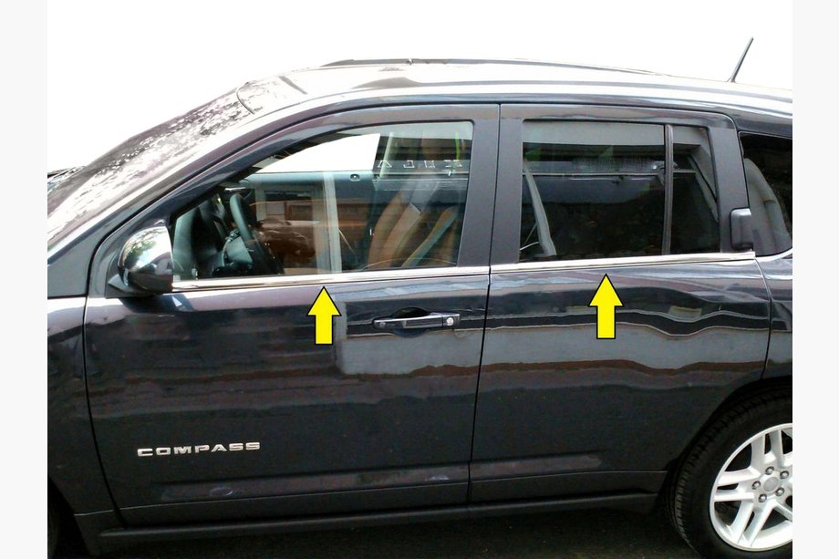 Jeep Compass 2016- Fensterzierleisten unten Edelstahl Image