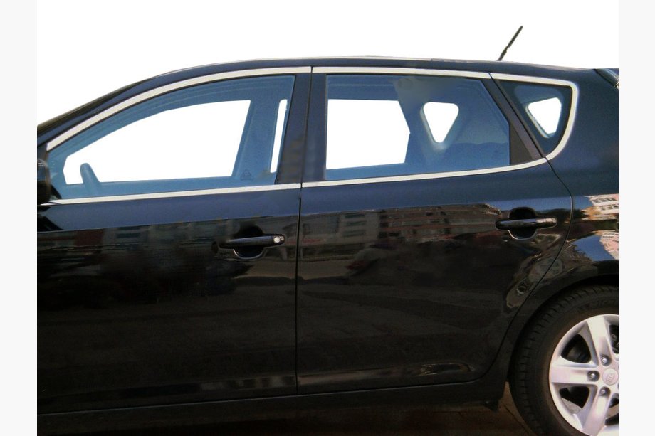 Kia Ceed 2007-2012 Komplett Fensterrahmen Zierleisten Edelstahl Image