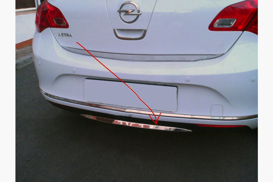 Opel Astra J 2009-2015 Heckstoßstangenleiste Edelstahl Image
