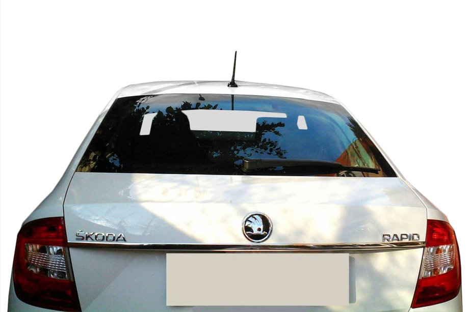 Skoda Rapid 2012-2019 Chromleiste über dem Kennzeichen Tit-design (Edelstahl) Image