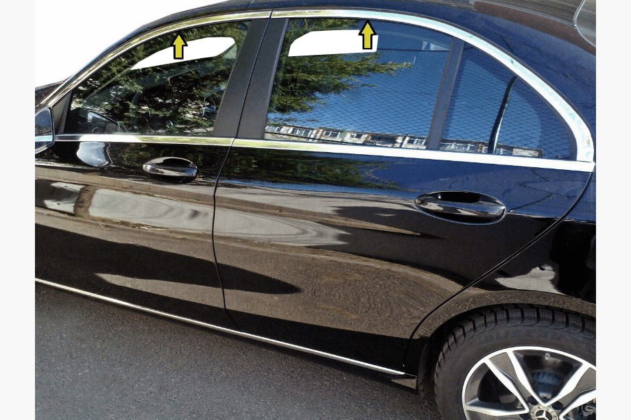 Mercedes C-class W205 2014-2021 Fensterzierleisten oben Edelstahl Image