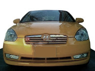 Hyundai Accent 2006-2010 Grillabdeckungen (2 Stk., Edelstahl) Foto 1