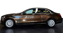 Mercedes C-class W205 2014-2021 Edelstahl Türsäulen Zierleisten Foto 1