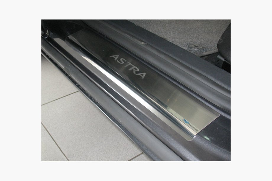 Opel Astra K 2016-2021 Einstiegsleisten Abdeckungen Nataniko (4 Stk., Edelstahl) Standard - Lohmann Band, 0.5 mm Image