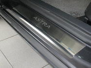 Opel Astra K 2016-2021 Einstiegsleisten Abdeckungen Nataniko (4 Stk., Edelstahl) Standard - Lohmann Band, 0.5 mm Foto 1
