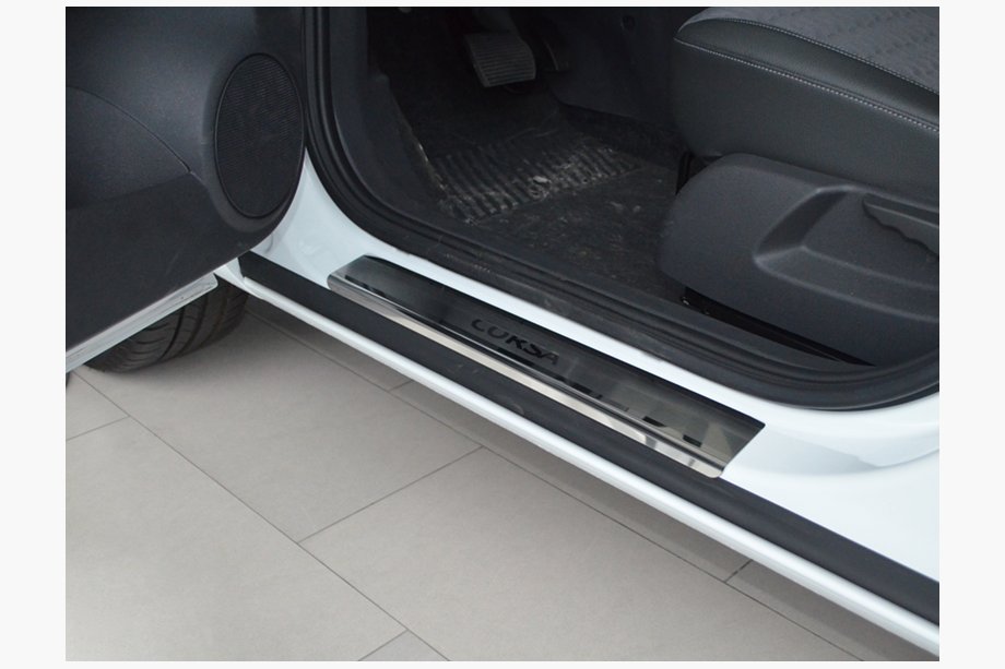 Opel Corsa D 2007-2014 Einstiegsleisten Natanika Premium (4 Stk, Edelstahl) Image