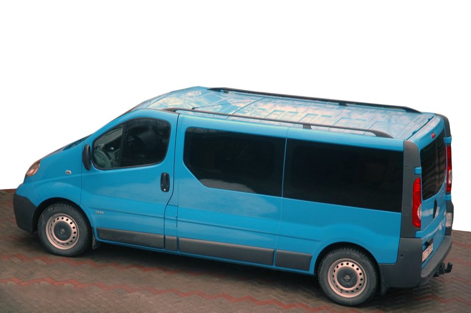 Nissan Primastar 2002-2014 Dachreling Schwarz Lange Basis, Kunststofffüße Image