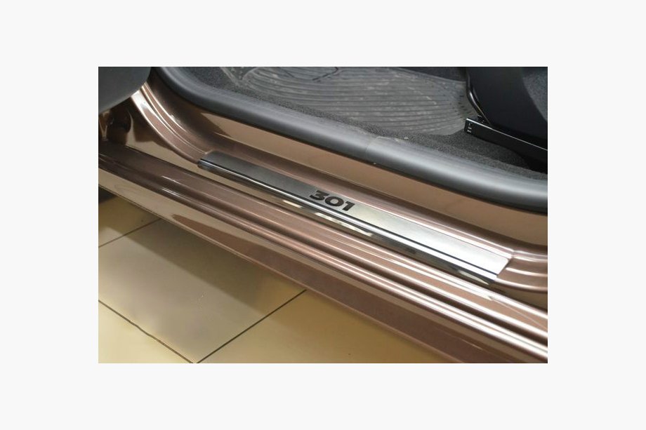 Peugeot 301 2012- Einstiegsleisten Abdeckungen Nataniko (4 Stk., Edelstahl) Image