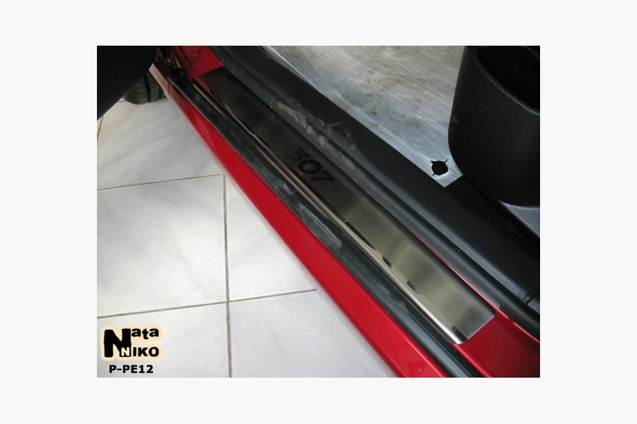 Peugeot 307 2001-2008 Einstiegsleisten Abdeckungen Nataniko (4 Stk., Edelstahl) Standard - Lohmann Band, 0,5 mm Image
