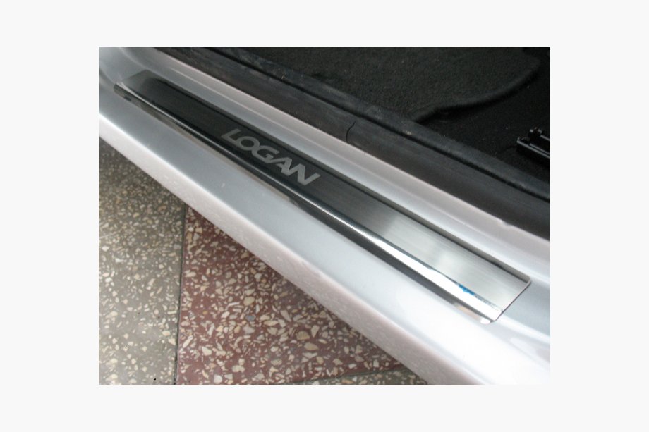 Renault Logan I 2005-2008 Einstiegsleisten Abdeckungen Nataniko (4 Stk., Edelstahl) Premium - 3M Klebeband, 0.8 mm Image