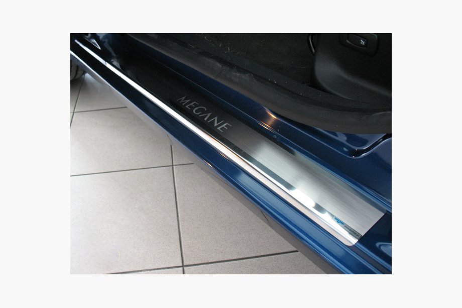Renault Megane III 2009-2016 Einstiegsleisten Abdeckungen Nataniko (4 Stk., Edelstahl) Premium - 3M Klebeband, 0.8 mm Image