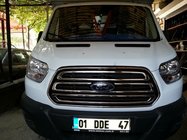 Ford Transit 2014- Chrom Kühlergrill Abdeckung (2014-2018, 3 Stk, Edelstahl) OmsaLine - Italienischer Edelstahl Foto 7