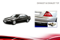 Mercedes S-class W220 1998-2005 Auspuffblenden V2 (2 Stk) Foto 7