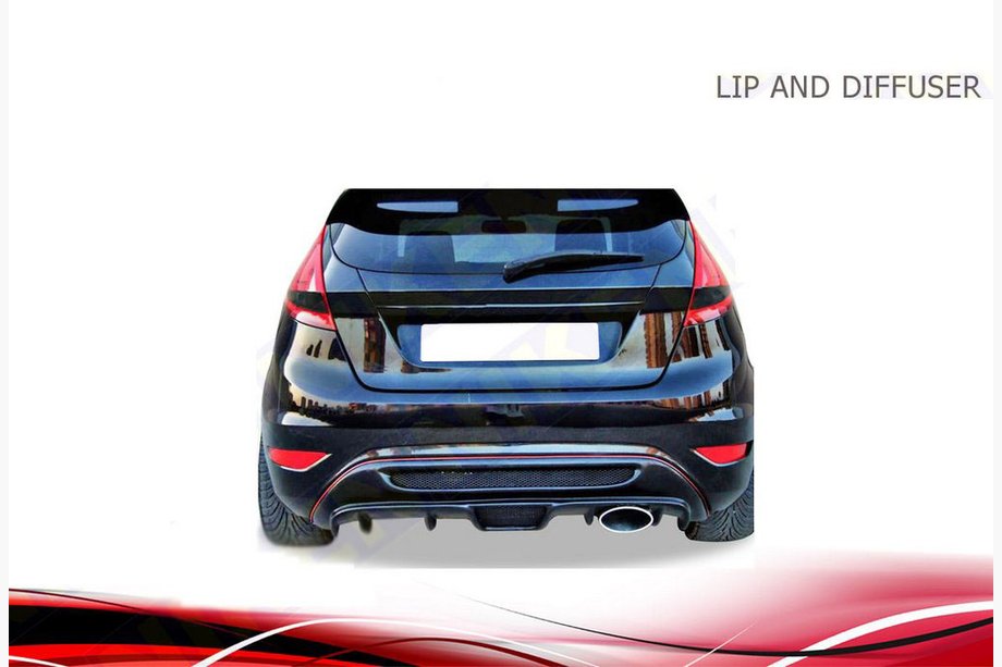 Ford Fiesta 2008-2017 Heckstoßstangenabdeckung Niken (grundiert zum Lackieren) Image