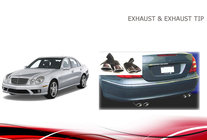 Mercedes E-class W211 2002-2009 Auspuffblenden V1 (2 Stk) Foto 4