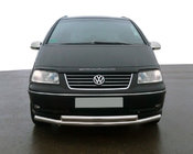 Volkswagen Sharan 1995-2010 Front Doppelstoßstange ST014 (Edelstahl) 60 x 42 mm Foto 1