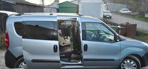 Fiat Doblo II 2010-2022 Dachreling Chrom Maxi, Metallfuesse Foto 7