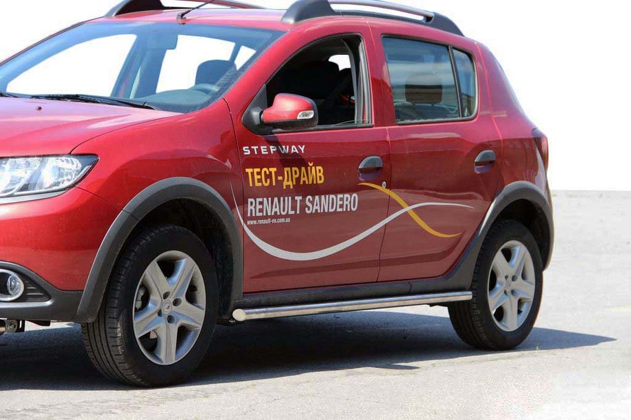 Renault Sandero 2013-2022 Seitliche Rohre BB001 (2 Stk., Edelstahl) Image