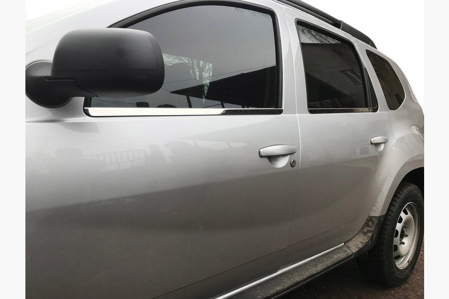 Dacia Duster 2008-2018 Fensterleisten Chrom (4 Stk, Edelstahl) Image