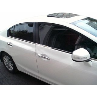 Fensterzierleisten außen Carmos (4 Stk, Edelstahl) Honda Civic Sedan IX 2011-2016 Foto 1